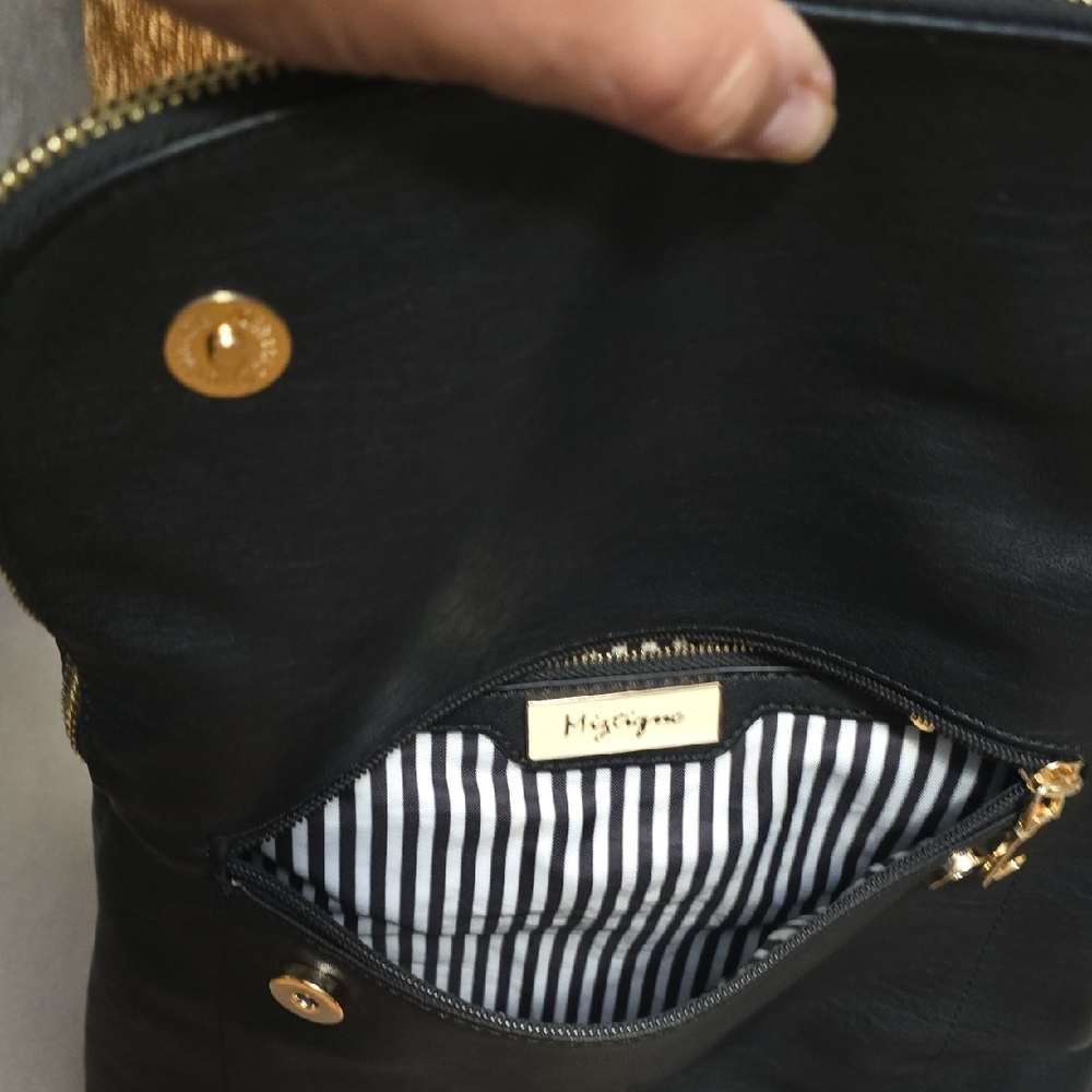 Black Leather Backpack with Tassel - Picture 12 of 14